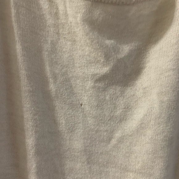 AEO Cream Scoop Neck Lace Back Sweater S - Picture 3 of 8